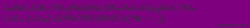 UnicornGigglesOtf-Schriftart – Schwarze Schriften auf violettem Hintergrund