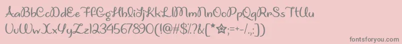 UnicornGigglesOtf Font – Gray Fonts on Pink Background