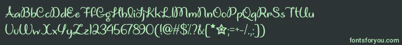 UnicornGigglesOtf Font – Green Fonts on Black Background