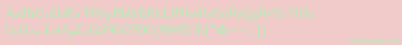 UnicornGigglesOtf Font – Green Fonts on Pink Background