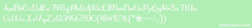 UnicornGigglesOtf Font – White Fonts on Green Background