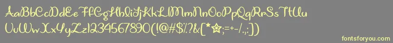 UnicornGigglesOtf Font – Yellow Fonts on Gray Background