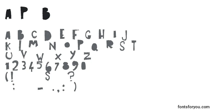 Schriftart ArtPostBlack – Alphabet, Zahlen, spezielle Symbole