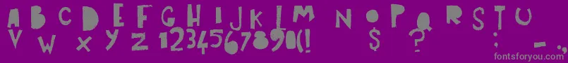 ArtPostBlack Font – Gray Fonts on Purple Background