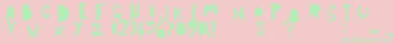 ArtPostBlack Font – Green Fonts on Pink Background