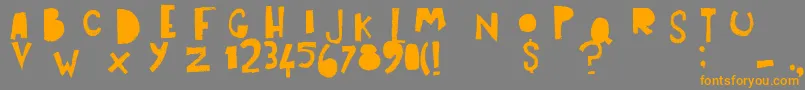 ArtPostBlack Font – Orange Fonts on Gray Background