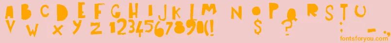 ArtPostBlack Font – Orange Fonts on Pink Background