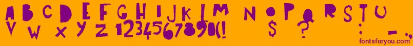 ArtPostBlack Font – Purple Fonts on Orange Background