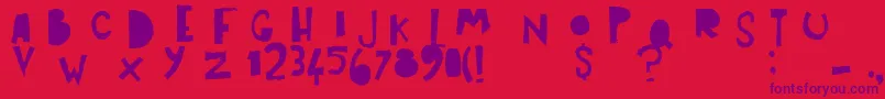 ArtPostBlack Font – Purple Fonts on Red Background