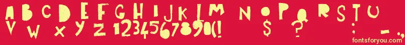 ArtPostBlack Font – Yellow Fonts on Red Background
