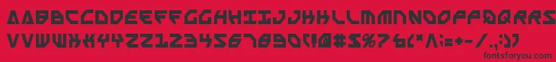 フォントScarabScriptBold – 赤い背景に黒い文字