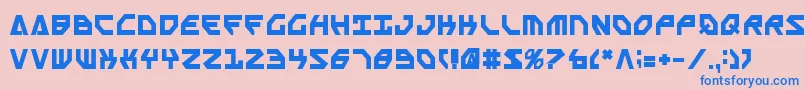 フォントScarabScriptBold – ピンクの背景に青い文字