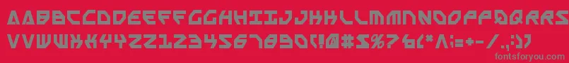 フォントScarabScriptBold – 赤い背景に灰色の文字