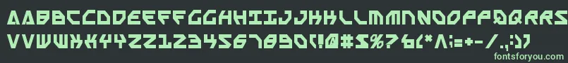 フォントScarabScriptBold – 黒い背景に緑の文字