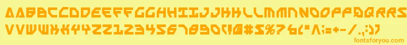 ScarabScriptBold Font – Orange Fonts on Yellow Background
