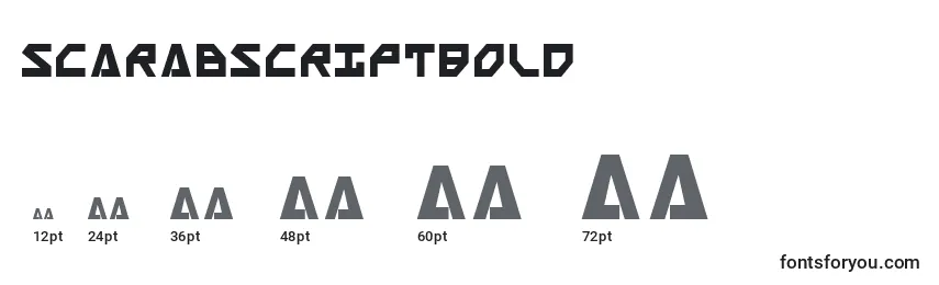 Размеры шрифта ScarabScriptBold
