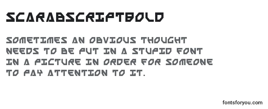Przegląd czcionki ScarabScriptBold