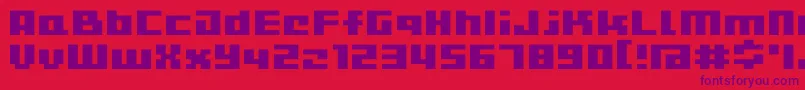 D3cutebitmapisma Font – Purple Fonts on Red Background