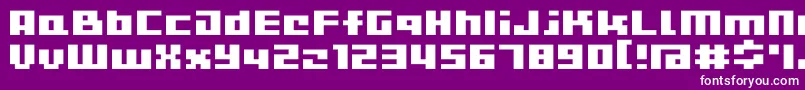 フォントD3cutebitmapisma – 紫の背景に白い文字