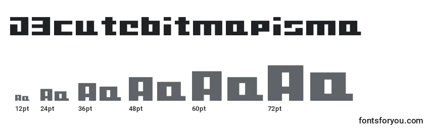Размеры шрифта D3cutebitmapisma