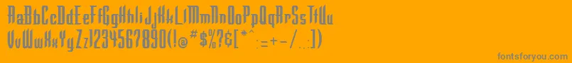 Warlock Font – Gray Fonts on Orange Background