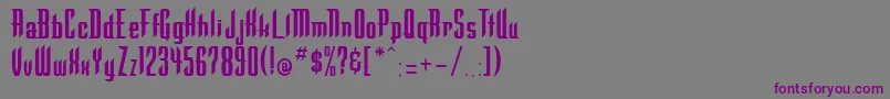 Warlock-fontti – violetit fontit harmaalla taustalla