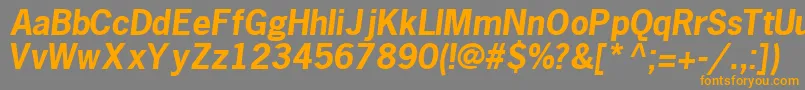 MacroblacksskBoldItalic Font – Orange Fonts on Gray Background