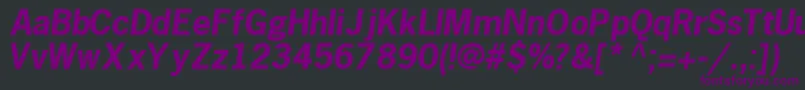 MacroblacksskBoldItalic Font – Purple Fonts on Black Background