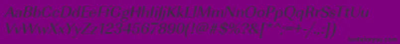 ImperialstdItalic Font – Black Fonts on Purple Background