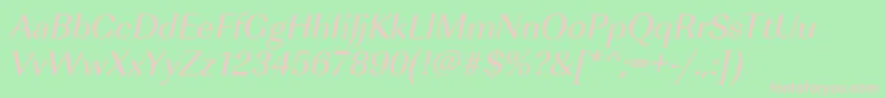 ImperialstdItalic Font – Pink Fonts on Green Background