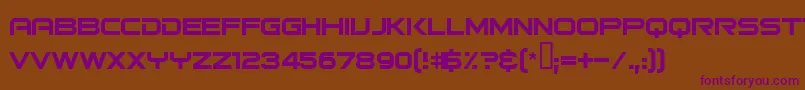Bitsumishi Font – Purple Fonts on Brown Background