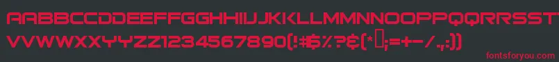 Bitsumishi Font – Red Fonts on Black Background