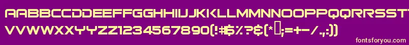 Bitsumishi Font – Yellow Fonts on Purple Background