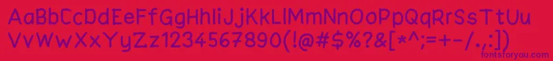 Adhie Font – Purple Fonts on Red Background