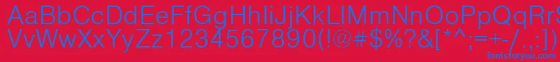 VantaLightPlain.001.001 Font – Blue Fonts on Red Background