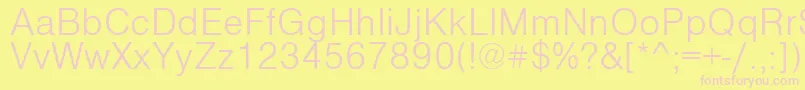 VantaLightPlain.001.001 Font – Pink Fonts on Yellow Background