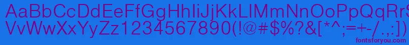 VantaLightPlain.001.001 Font – Purple Fonts on Blue Background