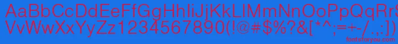 VantaLightPlain.001.001 Font – Red Fonts on Blue Background