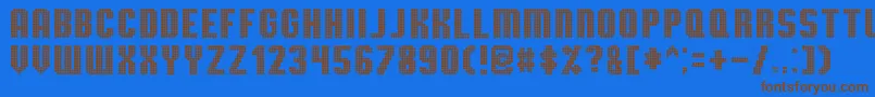 Tmbgstd ffy Font – Brown Fonts on Blue Background