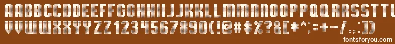 Шрифт Tmbgstd ffy – белые шрифты на коричневом фоне