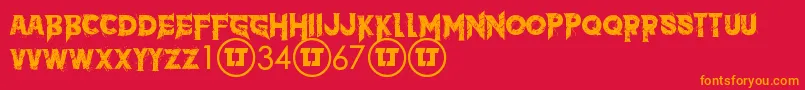 TheDark Font – Orange Fonts on Red Background