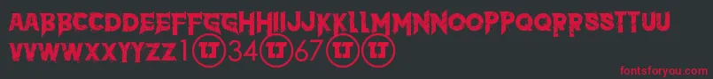 TheDark Font – Red Fonts on Black Background