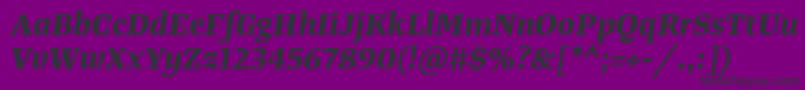 TangerserifmediumBolditalic Font – Black Fonts on Purple Background