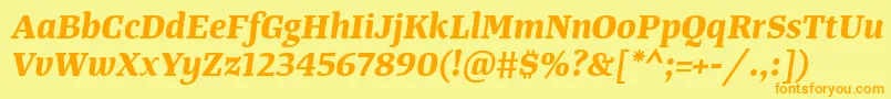 fuente TangerserifmediumBolditalic – Fuentes Naranjas Sobre Fondo Amarillo