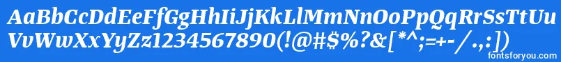 fuente TangerserifmediumBolditalic – Fuentes Blancas Sobre Fondo Azul