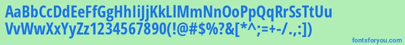 OpenSansCondensedBold Font – Blue Fonts on Green Background