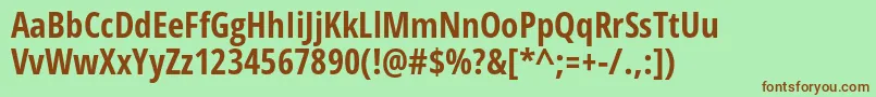 More about OpenSansCondensedBold Font OpenSansCondensedBold Font – Brown Fonts on Green Background