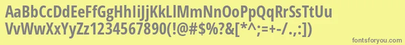 OpenSansCondensedBold Font – Gray Fonts on Yellow Background