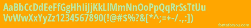 More about OpenSansCondensedBold Font OpenSansCondensedBold Font – Green Fonts on Orange Background