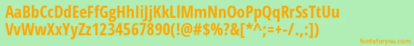 OpenSansCondensedBold Font – Orange Fonts on Green Background